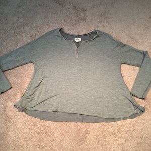 American Eagle Fleece Henley